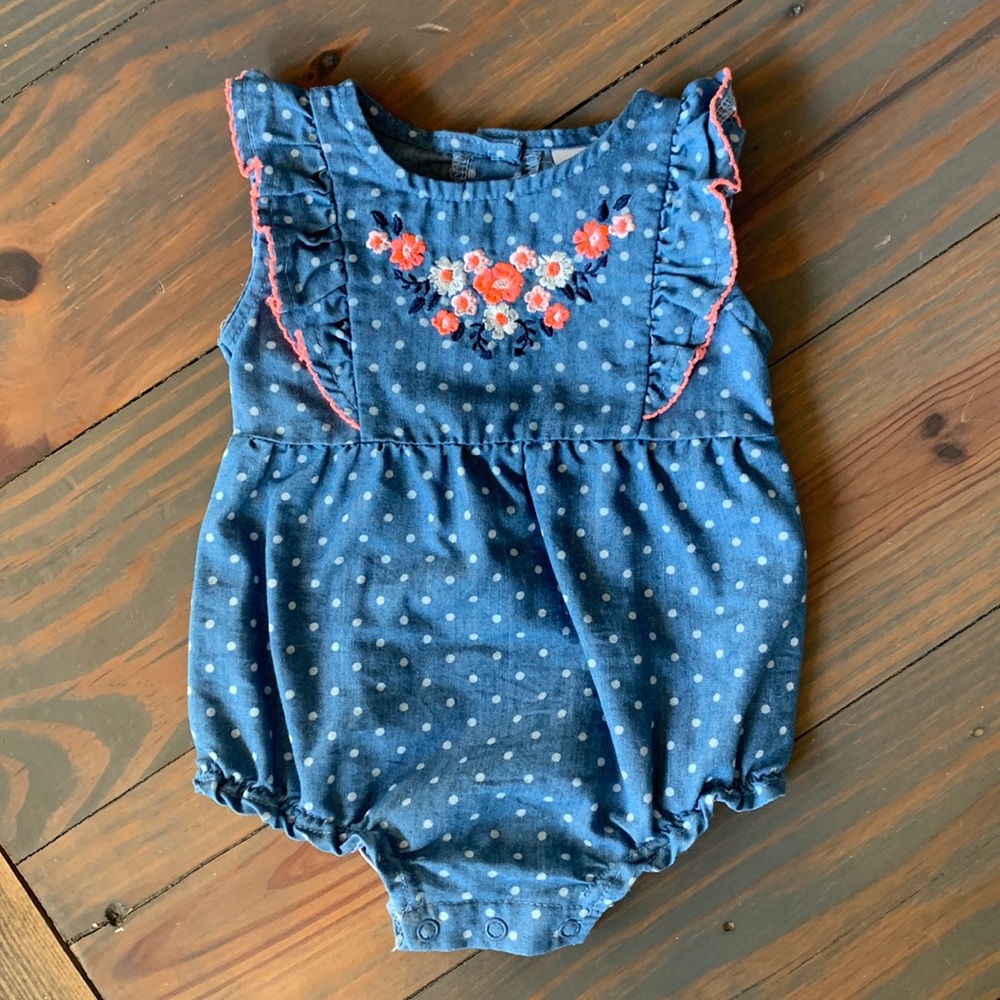 Daisy Fuentes Blue Jean polka-dot/floral bubble